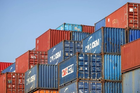 Duisburg, North Rhine-Westphalia, Germany, Port of Duisburg, container port, duisport logport, two