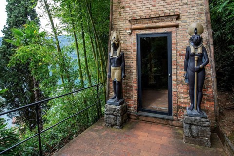 Egyptian Temple of Nefertiti, Scherrer Park, Parco Scherrer, Morcote, Lake Lugano, Lago di Lugano,