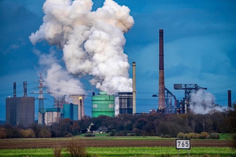 Hüttenwerke Krupp-Mannesmann, HKM in Duisburg-Hüttenheim, 2 blast furnaces, coking plant, quenching