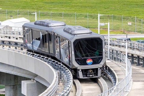 Tampa International Airport SkyConnect People Mover at the airport in Tampa, USA, North America