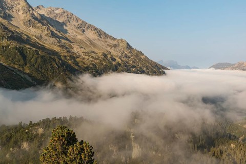 View from the Sustenpass High Alpine Road, close to the lake Steinsee