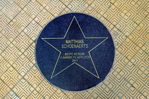 Star of Flemish actor Matthias Schoenaerts on the Walk of Fame along promenade at the Royal