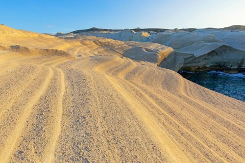 Rock formations, Sarakiniko, Milos Island, Greece, Europe