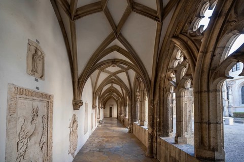Late Gothic cloister, Eichstätt Cathedral, Upper Bavaria, Germany, Europe