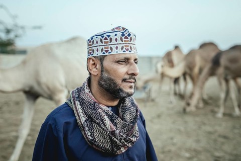 Camel breeder Said Shafari, Dhofar, Oman, Asia