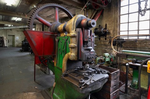 Machine in a drop forge, formerly Dietz & Pfriem valve factory, today Industrial Museum Lauf,