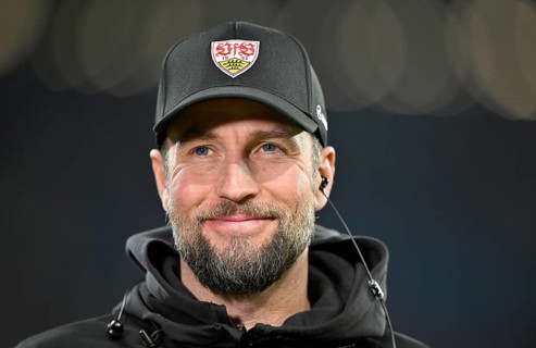 Coach Sebastian Hoeneß VfB Stuttgart Portrait smiles, PreZero Arena, Sinsheim, Baden-Württemberg,