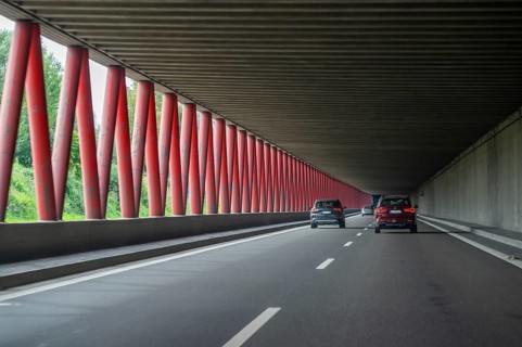 Tunnel on the Ravensburg bypass on the A 89 motorway, Baden-Württemberg, Germany, Europe