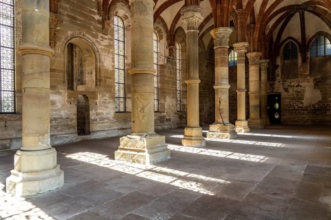 Lords' Refectory Interior, Maulbronn Monastery, Maulbronn, Baden-Württemberg, Germany, Europe