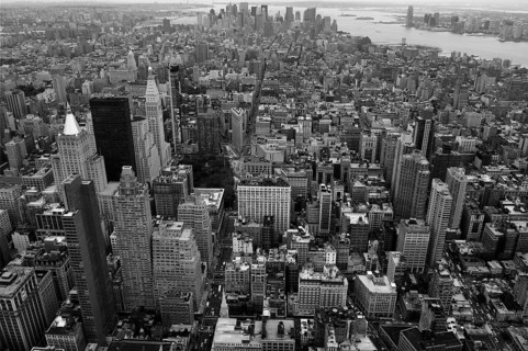 View of Down Town, New York City, USA from the Empire State Building