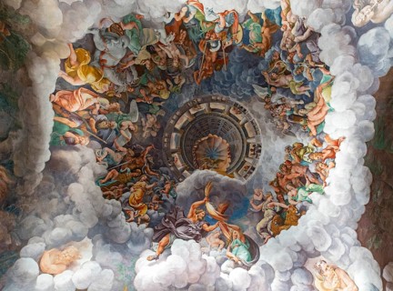 Fall of the Giants fresco, Te Palace - Palazzo del Te, Mantova - Mantua, Italy, Europe