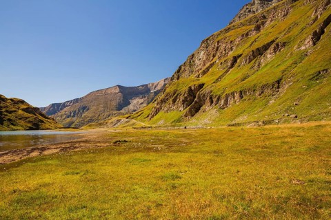 Nassfeldreservoir close to the Kaiser Franz-Josef Höhe on the Grossglockner High Alpine Road
