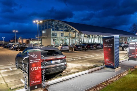 Audi Centre Essen, Gottfried Schultz Autohaus, Showroom, Essen North Rhine-Westphalia, Germany,