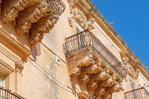 Palazzo Nicolaci di Villadorata, Noto, Noto Valley, Sicily, Italy, Europe