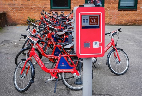 Hamburg, Germany - Stadtrad Hamburg, bike hire, public bike hire system