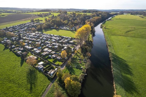 Campsite on the Ruhr between Fröndenberg and Iserlohn, North Rhine-Westphalia, Germany, Europe