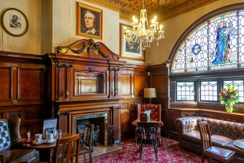 Grade 1 listed interior of the Philharmonic Dining Rooms public house, Hope Street, Liverpool,