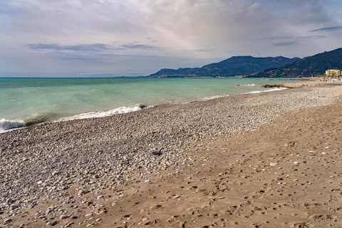 Ser beach of Vallecrosia, Riviera di Ponente, Liguria, Italy, Europe