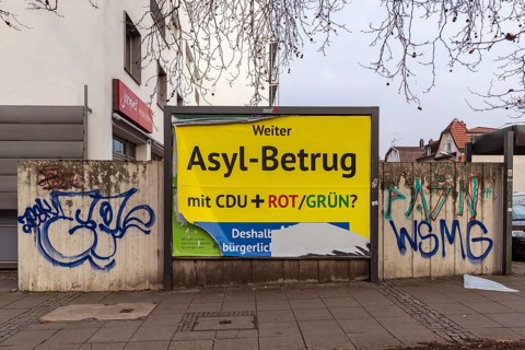 Controversial poster campaign by the Alternative for Germany party for the 2025 federal election.