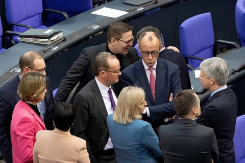 Friedrich Merz during a Bundestag debate on a government statement on domestic policy issues in the