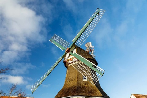 Dutch windmill Selden Rüst, Norderney, Lower Saxony, Germany, Europe