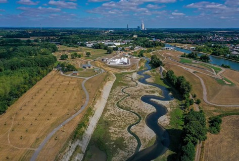 Recklinghausen, Castrop-Rauxel, North Rhine-Westphalia, Germany, EMSCHERLAND construction project,