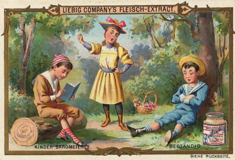 Picture series Children's barometer, 2, constant, relaxed children, Liebig picture, digitally