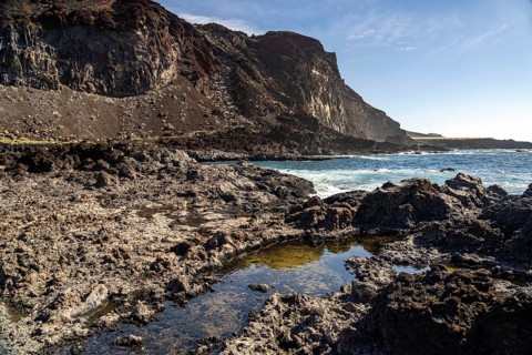 The coast at Playa de Tacorón, El Hierro, Canary Islands, Spain, Europe