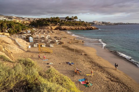 The beach Playa del Duque, Costa Adeje, Tenerife, Canary Islands, Spain, Europe