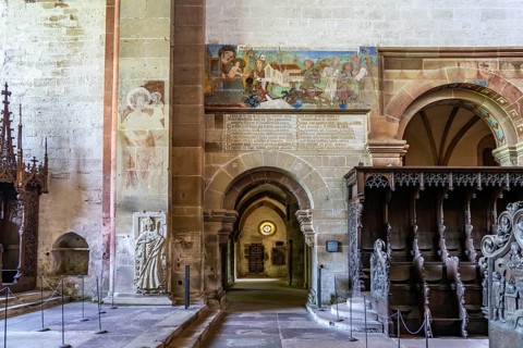 Interior of the monastery church, Maulbronn Monastery, Maulbronn, Baden-Württemberg, Germany,