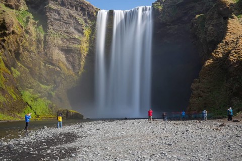 Skógafoss is a waterfall situated on the Skógá River in the south of Iceland. Height 60 m, width 25