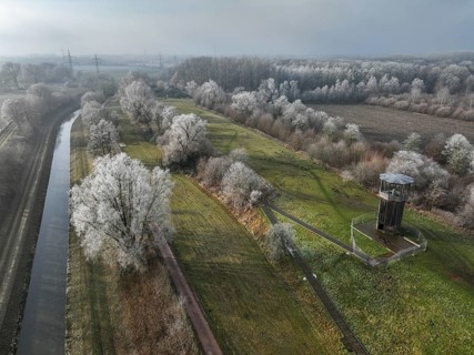 Recklinghausen, Castrop-Rauxel, North Rhine-Westphalia, Germany - Winter landscape EMSCHERLAND,