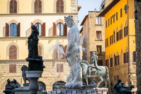 The Fountain of Neptune by Bartolomeo Ammannati, 1575, Piazza della Signoria, Florence, UNESCO