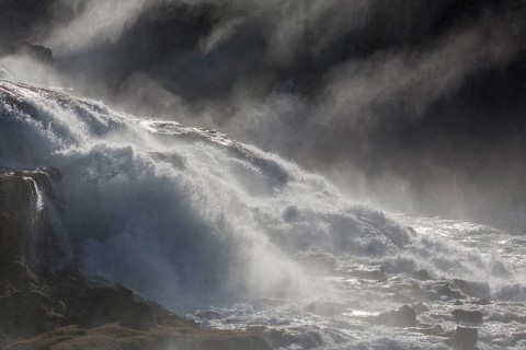 Gullfoss (Golden Falls is a waterfall located in the canyon of the Hvítá river in southwest Iceland
