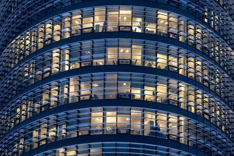 The headquarters of Vodafone, in Düsseldorf-Heerdt, Vodafone-Campus, office tower, North