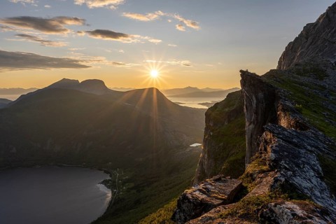Kjerna rock pulpit, Tysfjord, Ofoten, Nordland, Norway, Europe