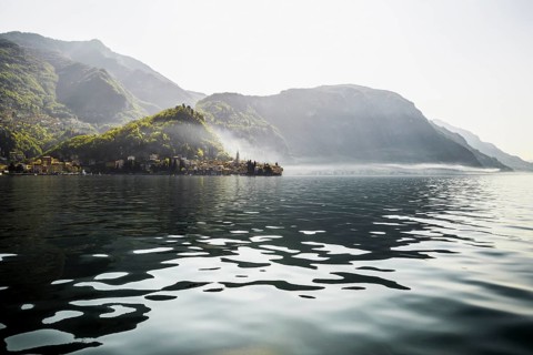 Picturesque village by the lake, morning mood, spring, Varenna, Province of Lecco, Lake Como, Lago