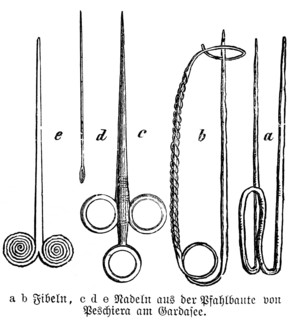 Jewellery from the finds of Peschiera del Garda on Lake Garda at the time of the Terramare culture