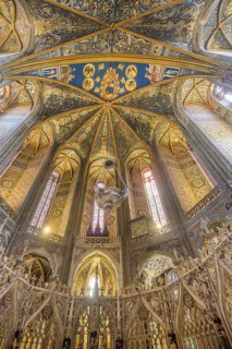 Ceiling fresco in St Cecilia's Cathedral, Albi, Département Tarn, France, Europe