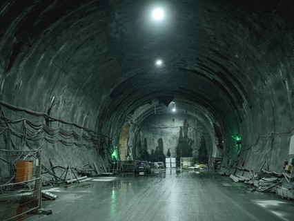 Tunnel section in construction lot H41, Brenner Base Tunnel, Zenzendorf, Tyrol, Austria, Europe