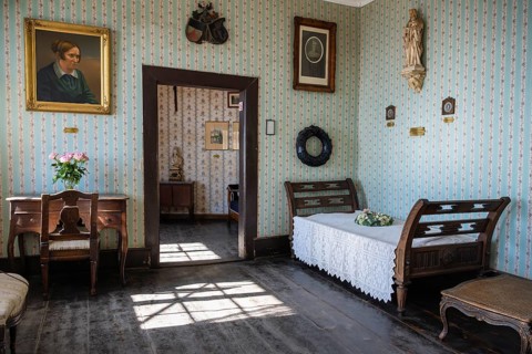 Death chamber of the writer and composer Annette von Droste-Hülshoff (12 January 1797, 24 May