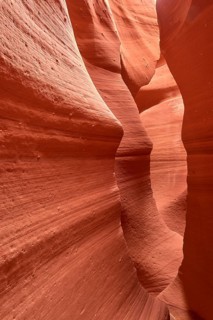 Antelope Canyon, narrow canyons of red sandstone with impressive plays of light and shadow,