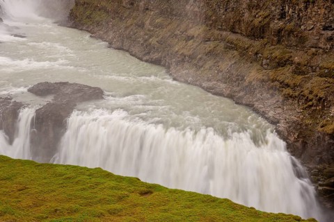 Gullfoss waterfall. A waterfall located in the canyon of the Hvítá river in southwest Iceland