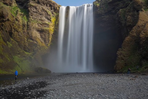 Skógafoss is a waterfall situated on the Skógá River in the south of Iceland. Height 60 m, width 25