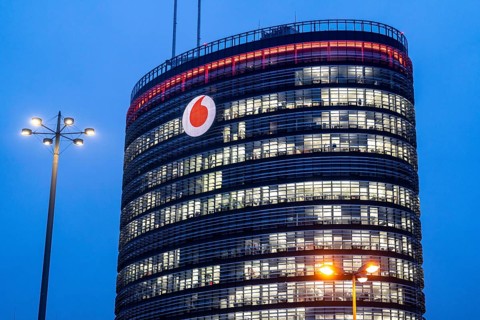 The company headquarters of Vodafone, in Düsseldorf-Heerdt, Vodafone-Campus, office tower, North