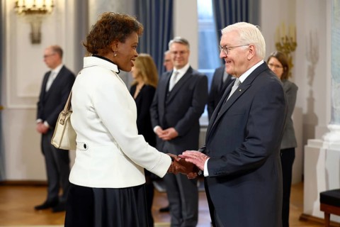 Stella Mokaya Orina Kenya is received by Frank-Walter Steinmeier (President of the Federal Republic