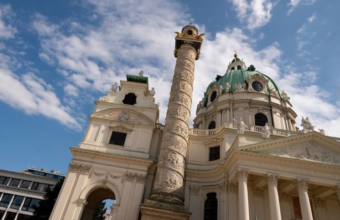 Vienna Karlskirche, Sun, Exterior, Vienna