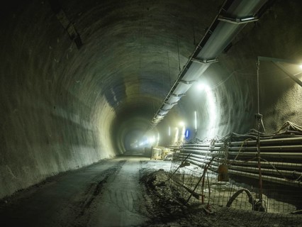 Tunnel section, construction lot H53 in the Brenner Base Tunnel, Tyrol, Austria, Europe