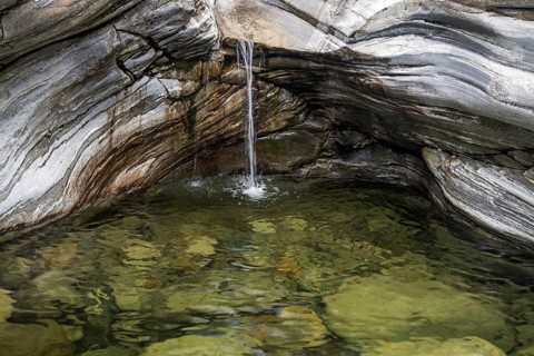 Rocks, rock structures, Verzasca River, near Lavertezzo, Verzasca Valley, Valle Verzasca, Canton