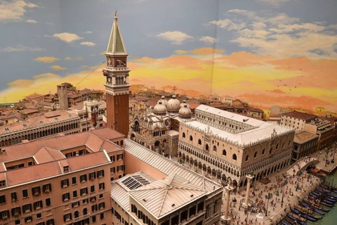 The St Mark's Tower Venice in Miniatur Wunderland Hamburg, Germany, Europe
